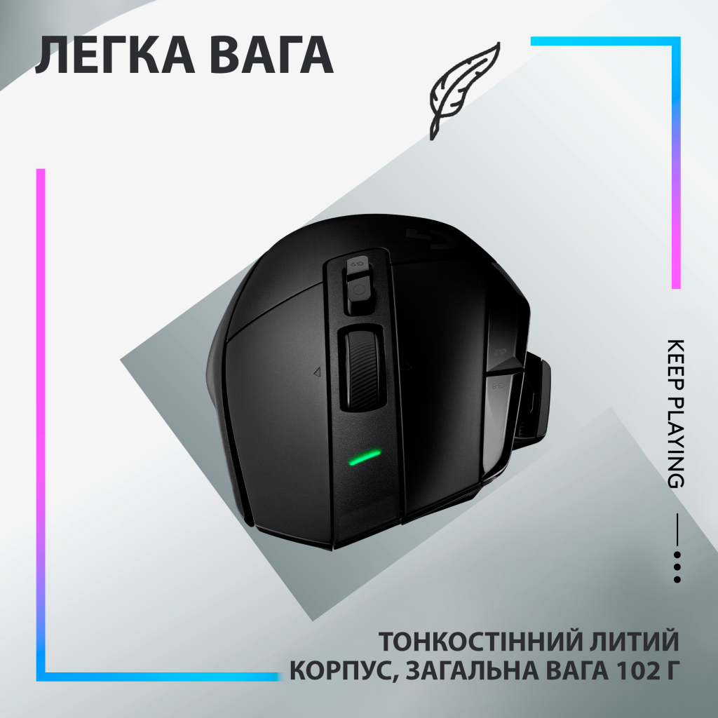 Мишка Logitech G502 X Lightspeed Wireless Black (910-006180) - зображення 6