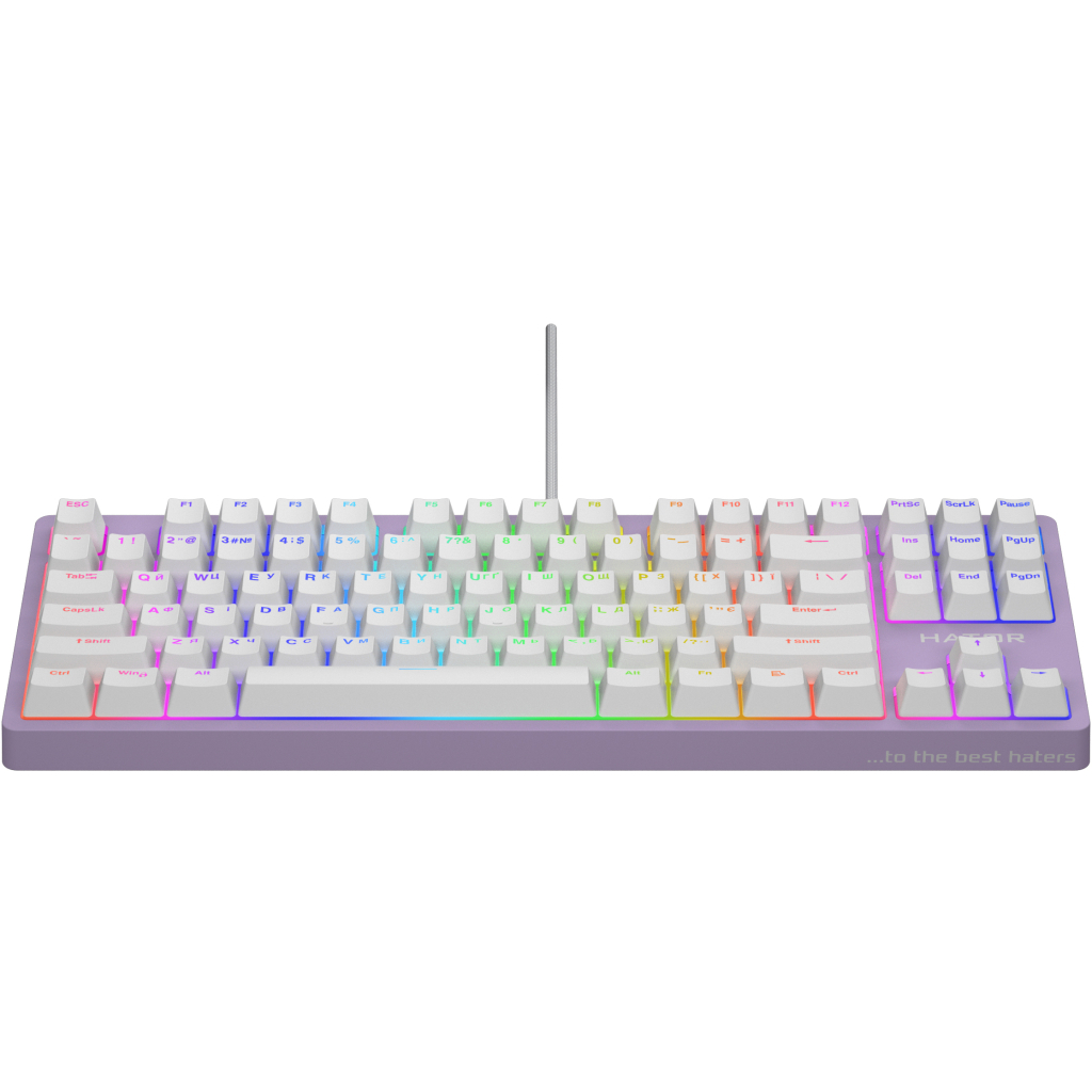 Клавіатура Hator Rockfall 2 Mecha TKL Orange USB Lilac (HTK-724) - зображення 2