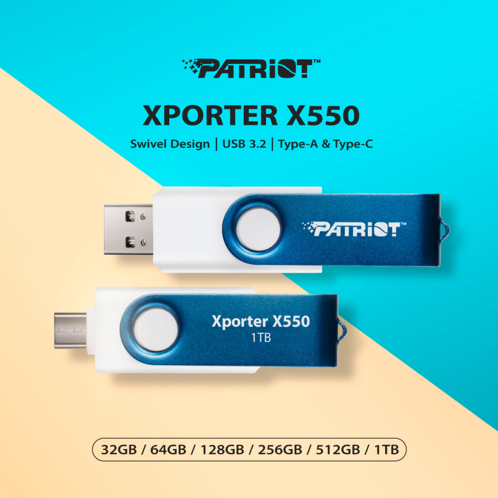 USB флеш накопичувач Patriot 1TB Xporter X550 USB 3.2/Type-C (PS1TX550AAD) - зображення 5