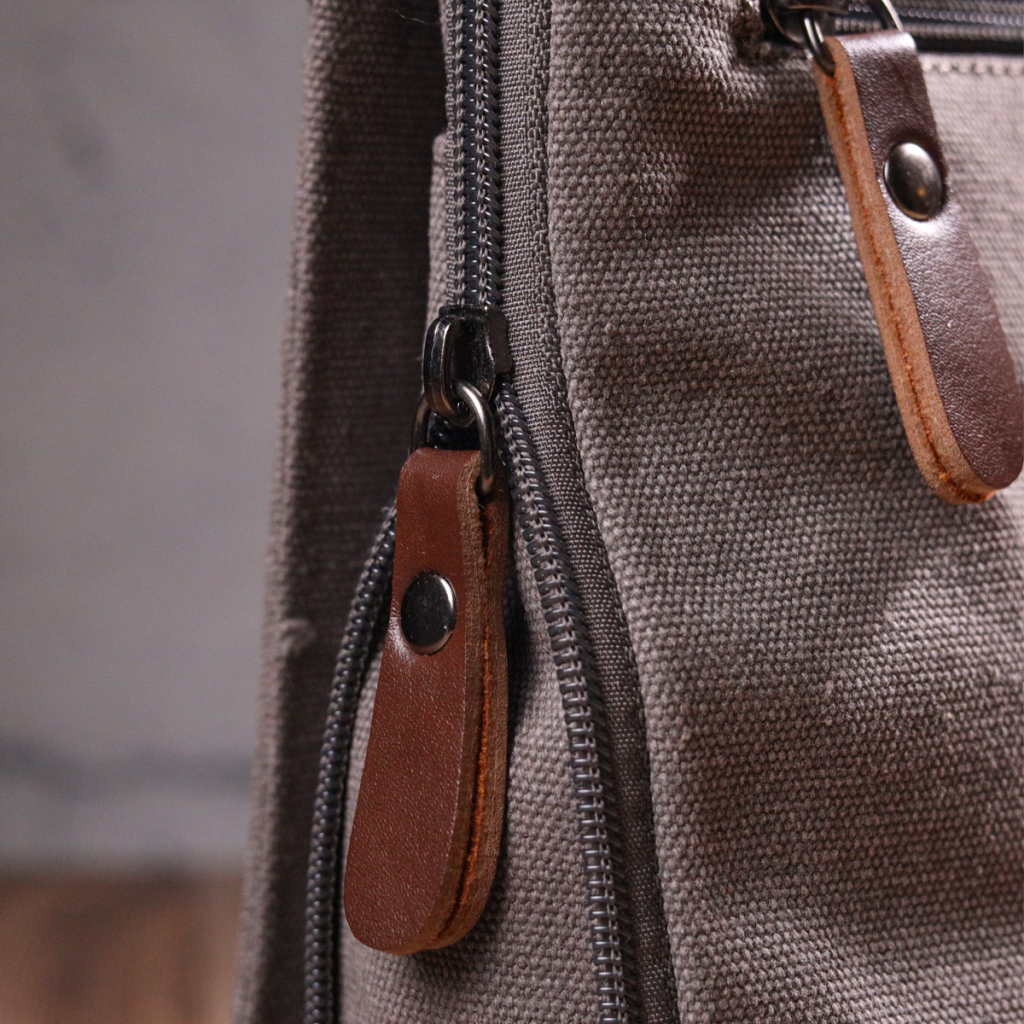 Сумка Vintage Чоловіча з текстилю Сіра (21266) - зображення 10