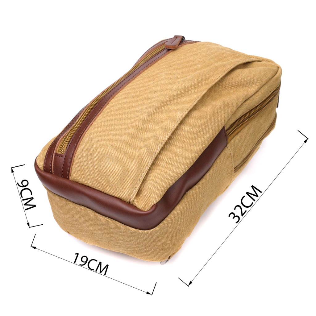 Сумка Vintage Через плече з текстилю Пісочна (22194) - зображення 3