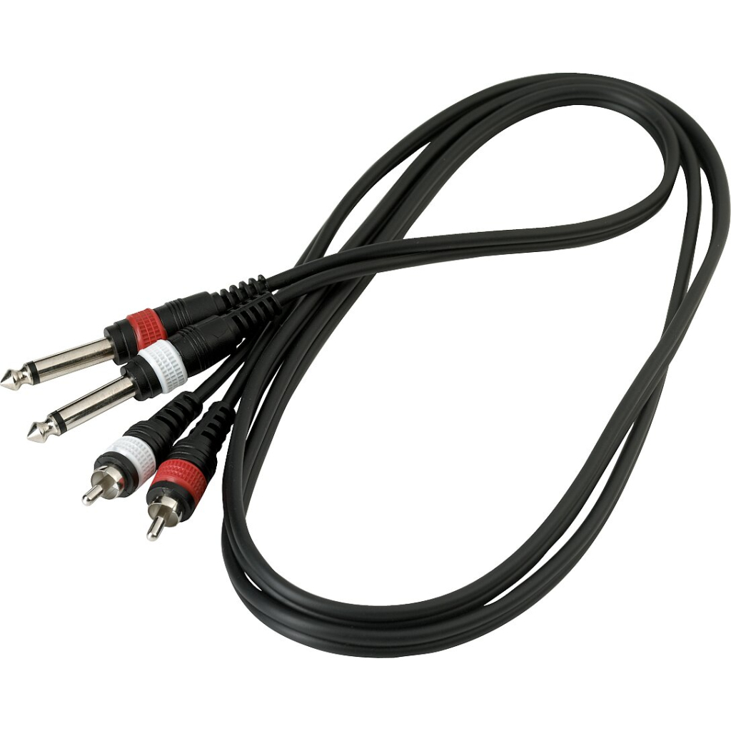 Інсертний кабель RockCable Patch Cable - 2 x RCA to 2 x TS Jack (1.5m) (RCL 20932 D4) - picture 1