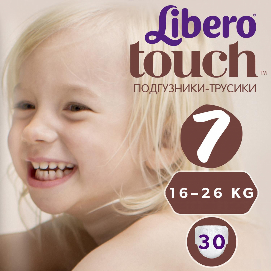 Підгузки Libero Touch Pants 7 (16-26 кг) 30 шт (7322540918038) - зображення 1