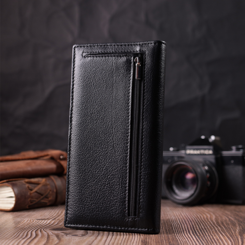 Гаманець ST Leather З натуральної шкіри Чорний (22540) - зображення 9