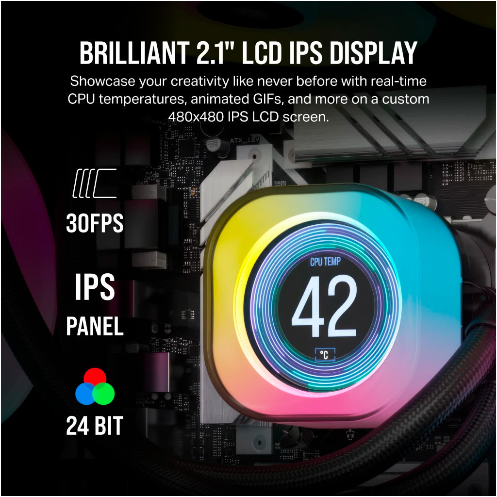 Система рідинного охолодження Corsair iCUE Link H100i LCD RGB (CW-9061007-WW) - зображення 7