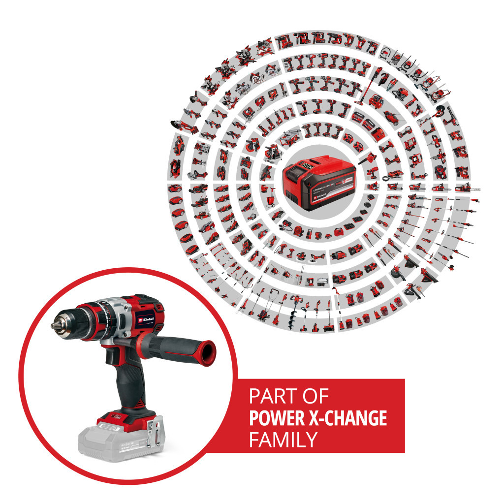 Шуруповерт Einhell TP-CD 18/80 Li-i BL - Solo, PXC 18В, 80Нм (без АКБ та ЗП) (4514305) - изображение 3