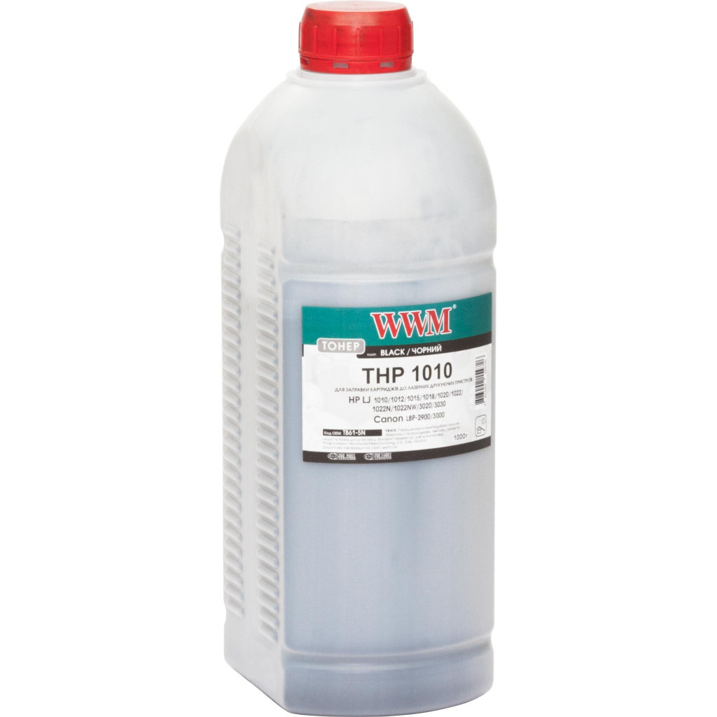 Тонер WWM HP LJ1010/1012/1015/1020/1022 1000г (TB61-5N) - зображення 1