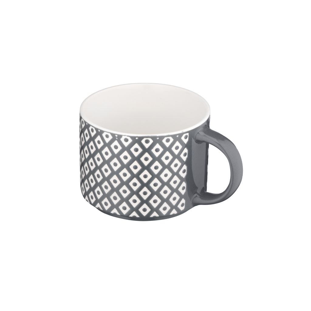 Чашка Ardesto Weaving E, 330мл, порцеляна, біло-чорний (AR3473E) - зображення 4