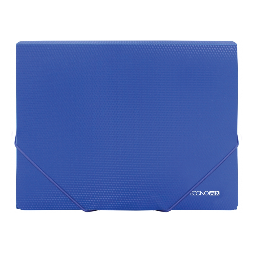 Папка на резинках Economix А4 фактура "помаранч", синя (E31601-52) - зображення 1