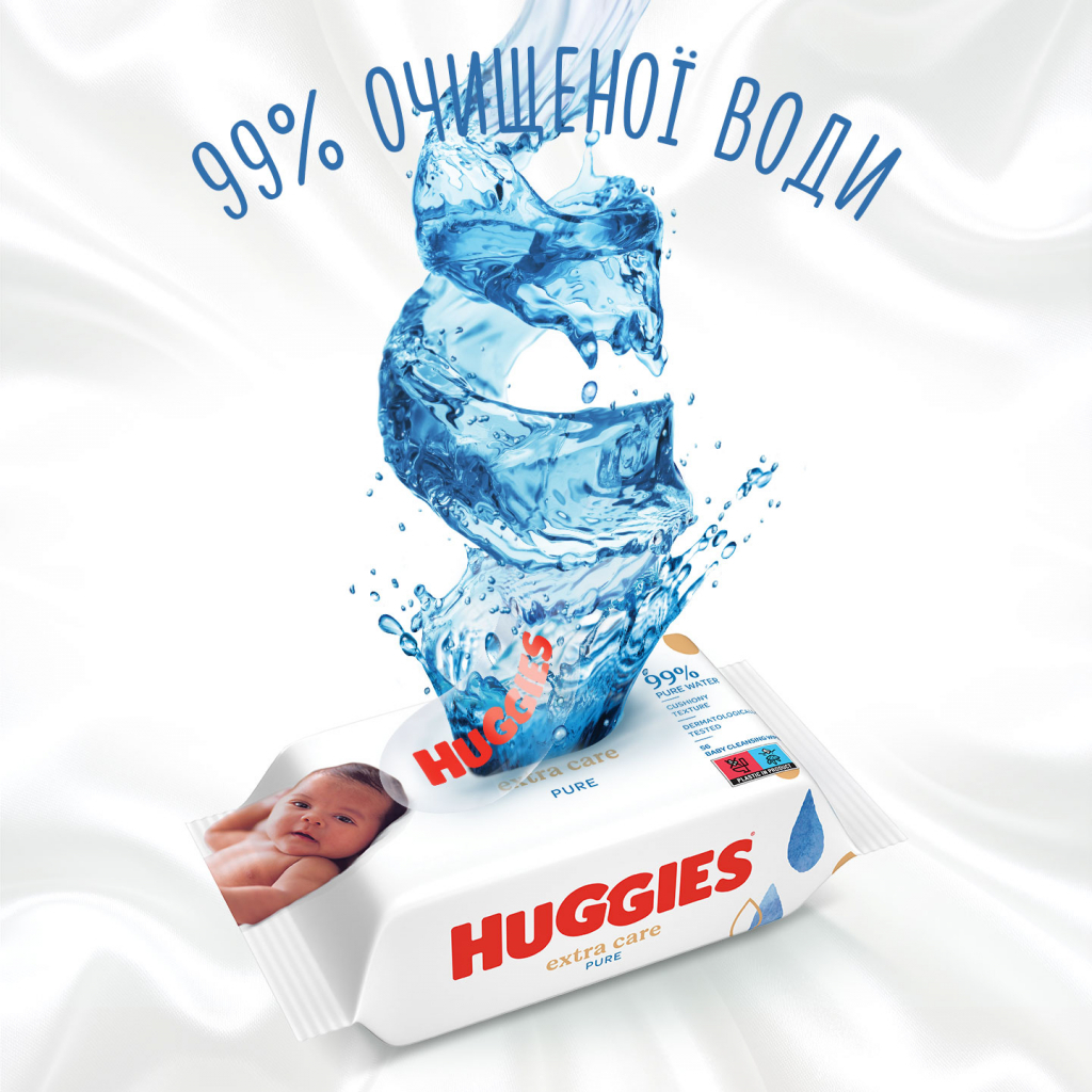 Дитячі вологі серветки Huggies Pure Extra Care 3 х 56 шт (5029054222119) - зображення 6