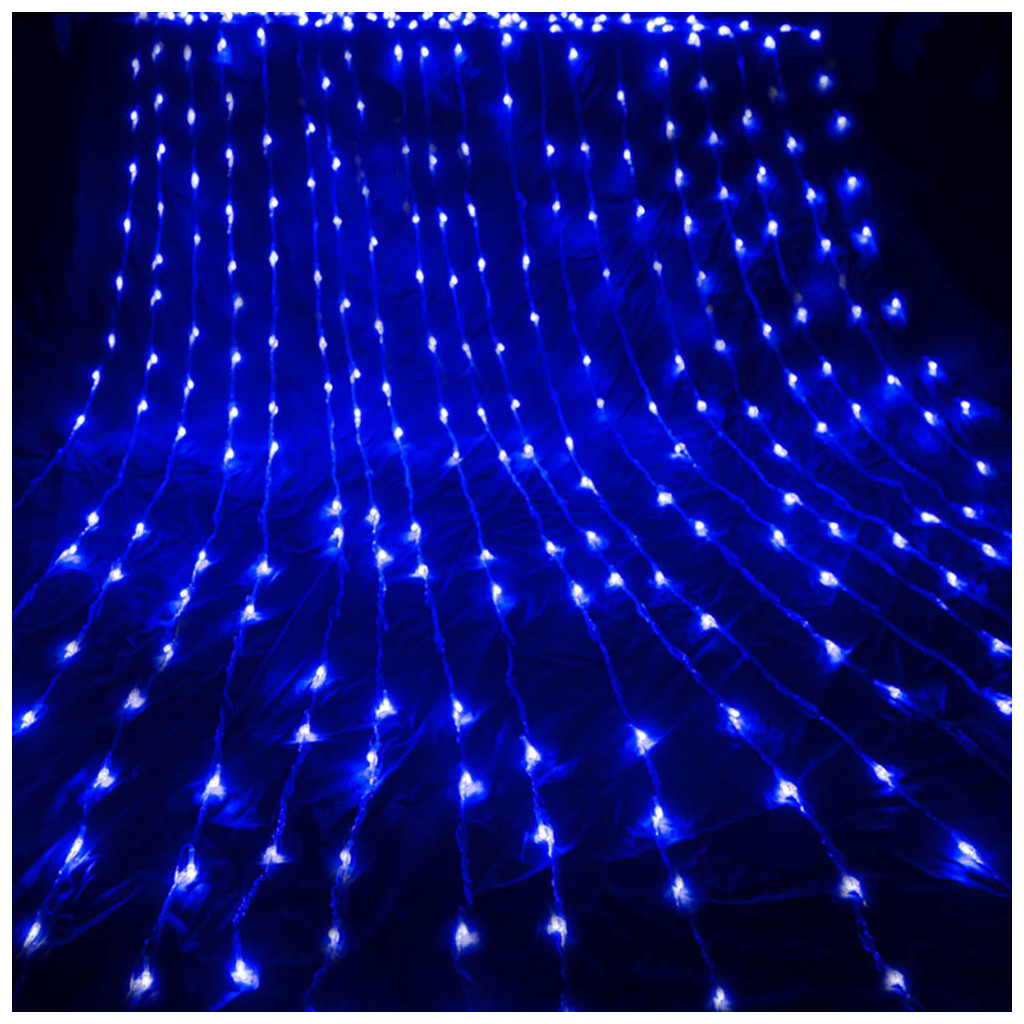 Гірлянда ColorWay штора водоспад 3x3м 300LED 220V синя (CW-GW-300L33VWFBL) - зображення 5