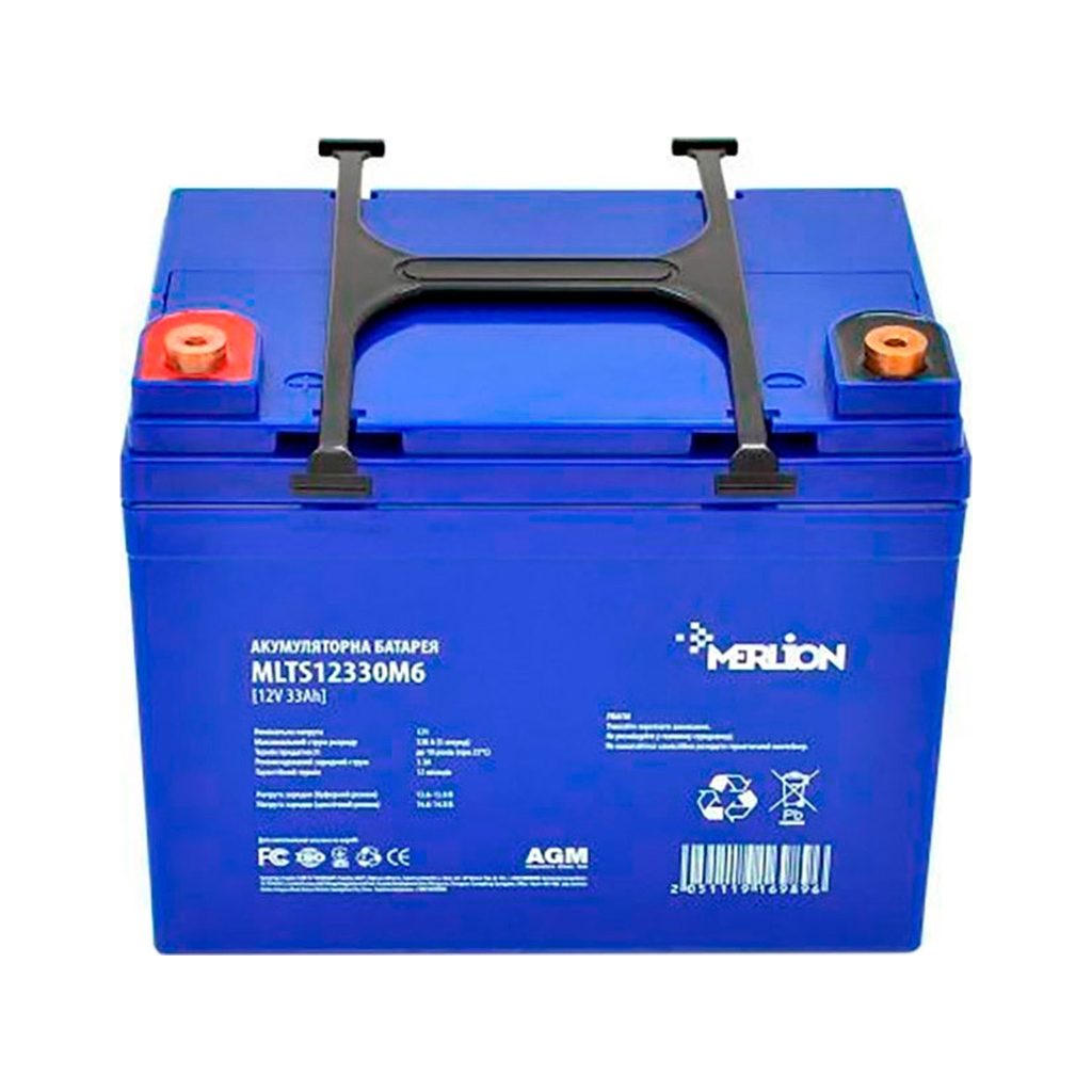 Батарея до ДБЖ Merlion MLTS12330M6 12V-33Ah (MLTS12330M6+) - зображення 1