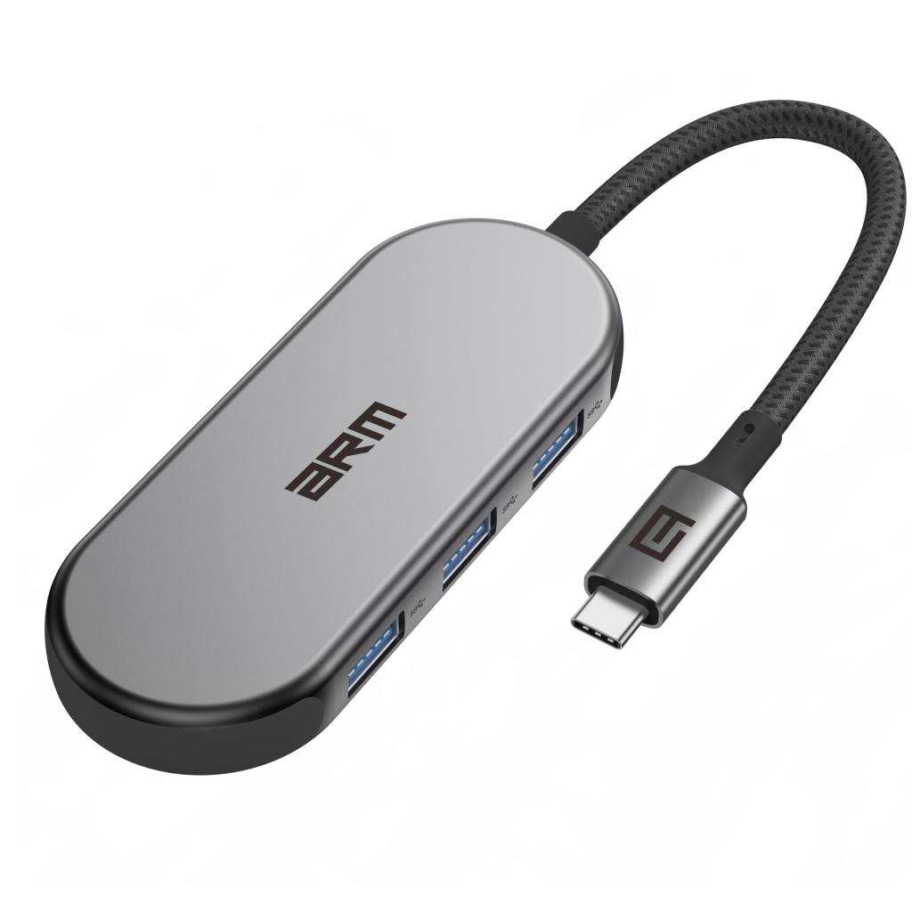 Концентратор Armorstandart USB-C to HDMI 4K, PD, 3USB, SD, microSD Grey (ARM69366) - зображення 1
