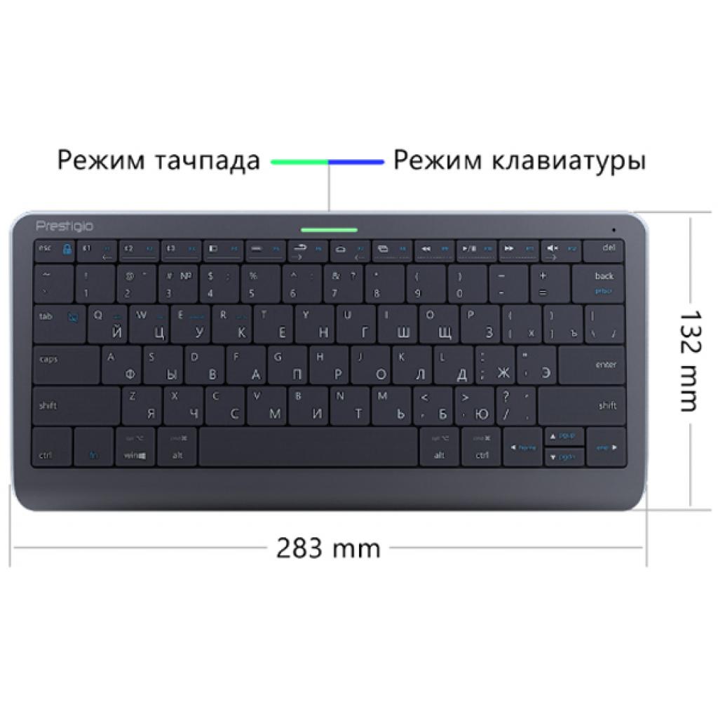 Клавіатура Prestigio Click&Touch Bluetooth (PSKEY1SGRU) - зображення 8