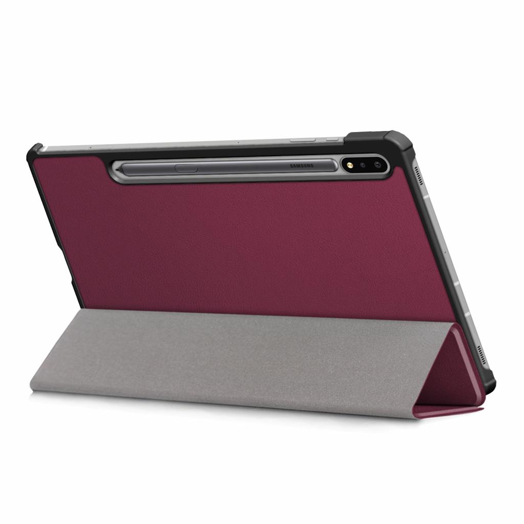 Чохол до планшета BeCover Smart Case Samsung Galaxy Tab S7 (SM-T875)/S8 (SM-X700/SM-X706) Red Wine (705224) - зображення 4