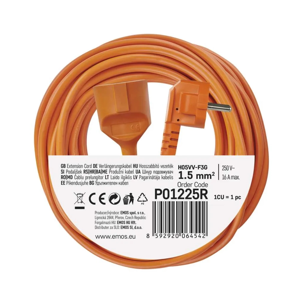 Мережевий подовжувач EMOS P01225R - зображення 7
