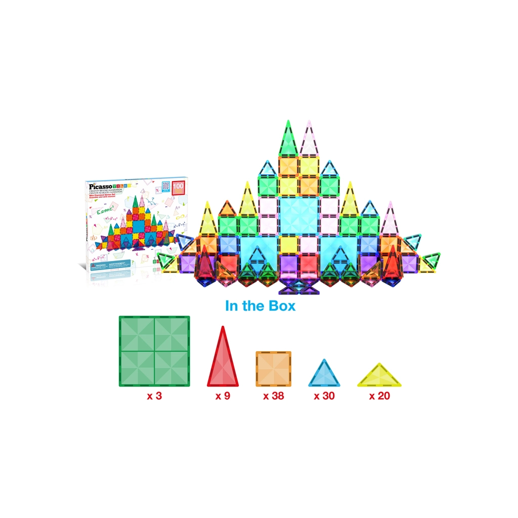 Конструктор Picasso магнітний Tiles Mini Diamond Series Set 100 деталей (817338022327) - зображення 4