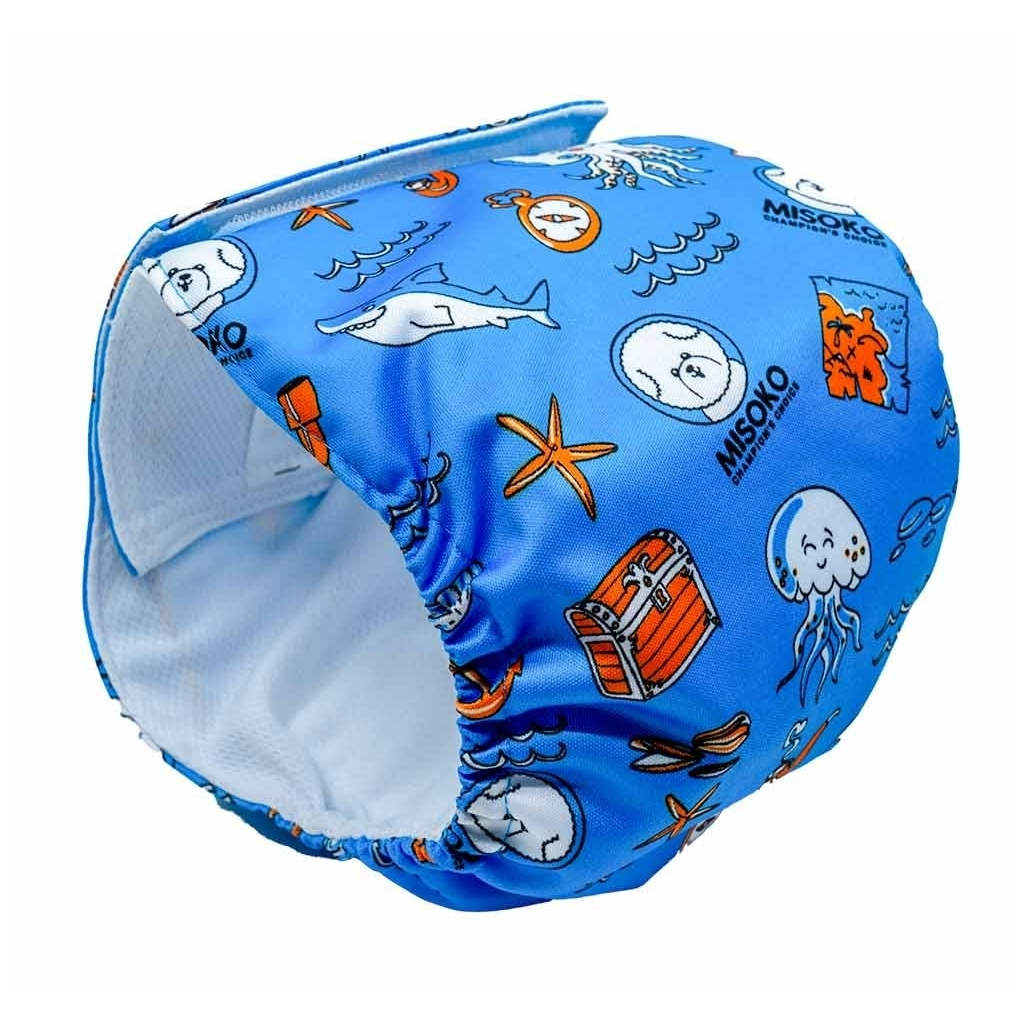 Підгузки для тварин MISOKO&CO багаторазові для кобелів, з восьминогом, L 1 шт. блакитні (HAINMSK63956) - зображення 3