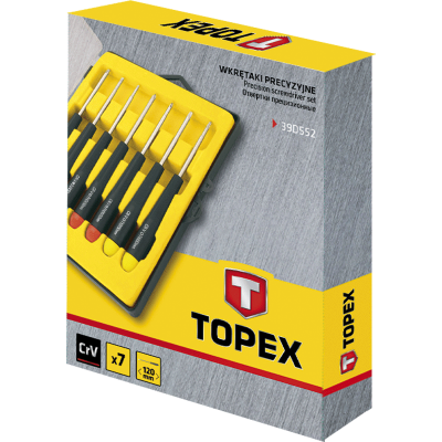 Набір викруток Topex прецизійний набір 7 шт. (39D552) - зображення 2