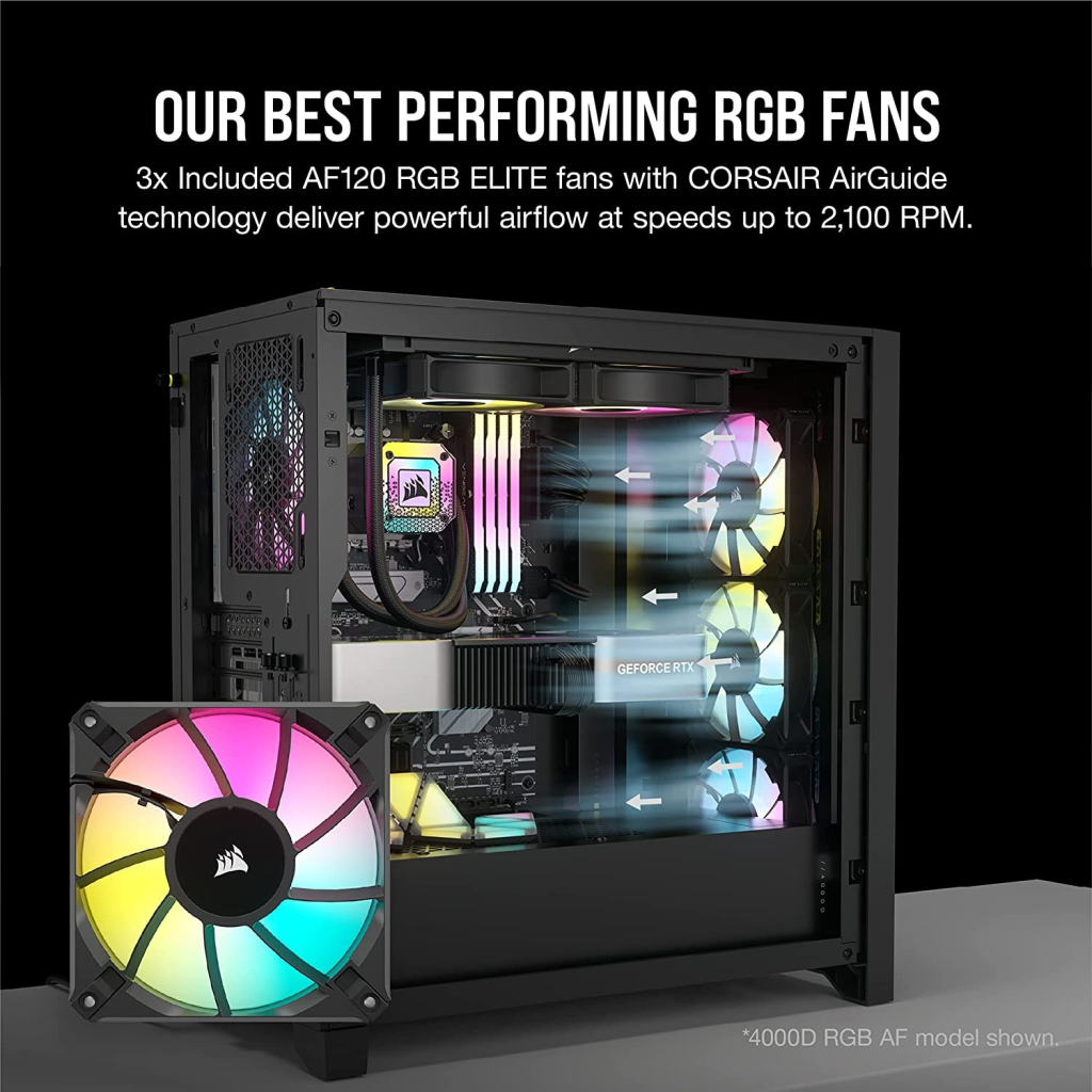 Корпус Corsair iCUE 5000D RGB AirFlow Tempered Glass Black (CC-9011242-WW) - зображення 3
