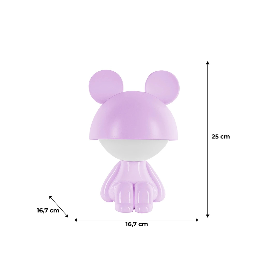 Нічник Kite Світильник LED з акумулятором Cute Mouse, фіолетовий (K25-316-2-5) - зображення 6