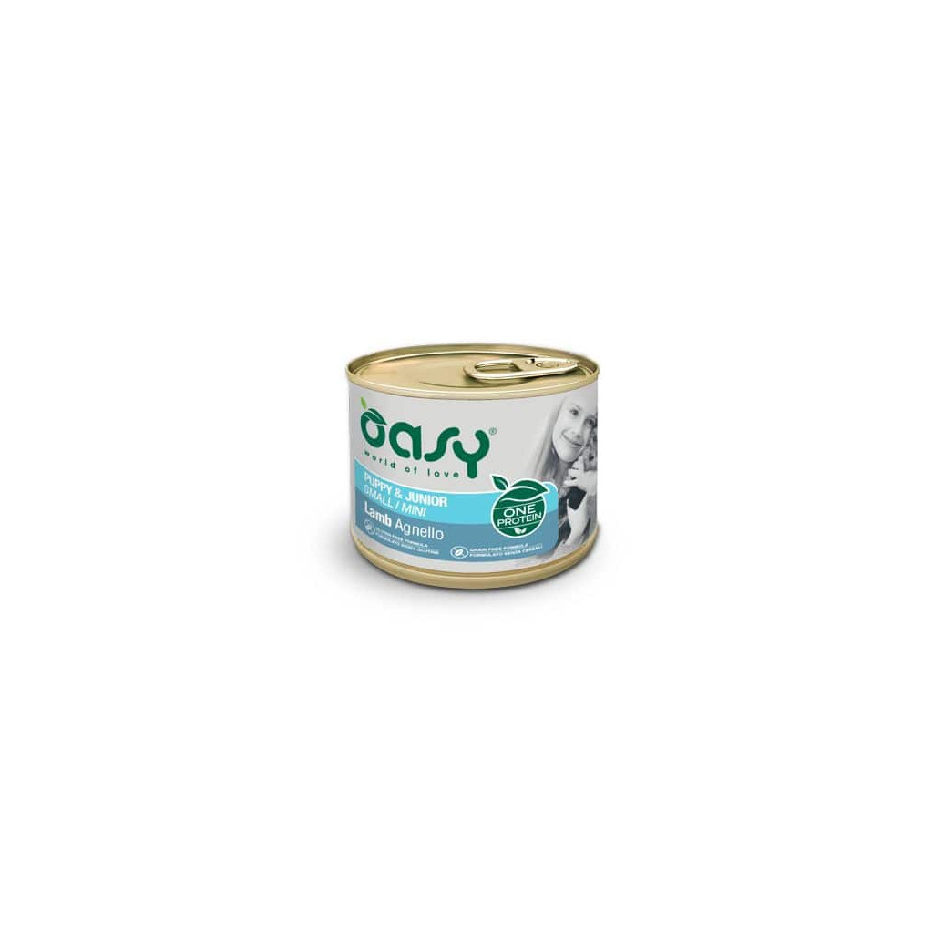 Консерви для собак OASY One Protein Formul Puppy & Junior Small/Mini з ягням 200 г (8053017344447) - зображення 1