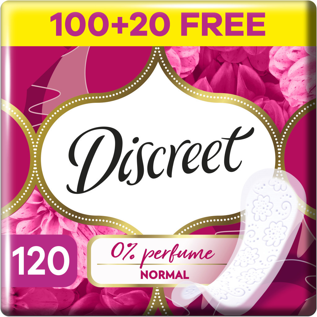 Щоденні прокладки Discreet Normal Без запаху 120 шт. (8700216234269) - зображення 1