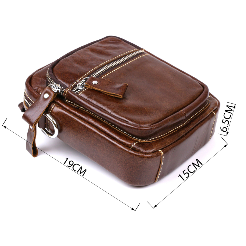 Сумка Vintage Невелика чоловіча з натуральної шкіри Коричнева (20478) - зображення 3