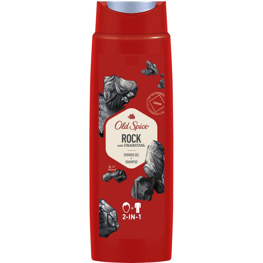 Гель для душу Old Spice 2 в 1 Rock with Charcoal 250 мл (8001841324937) - зображення 1