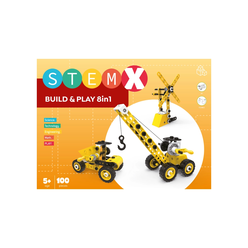 Конструктор Stem з болтами Build&Play 8 в 1 на 100 деталей (3858894673322) - зображення 10