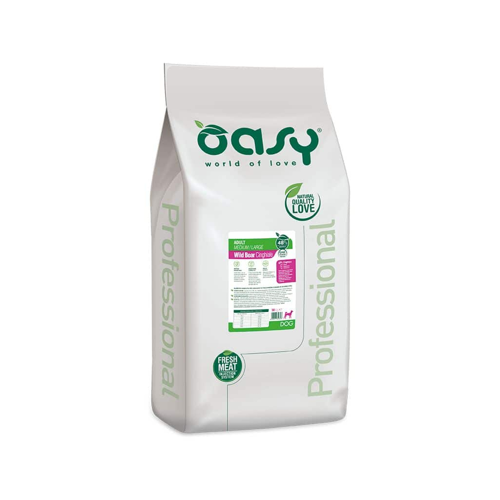Сухий корм для собак OASY One Animal Protein ADULT Medium/Large з диким кабаном 18 кг (8053017349343) - зображення 1