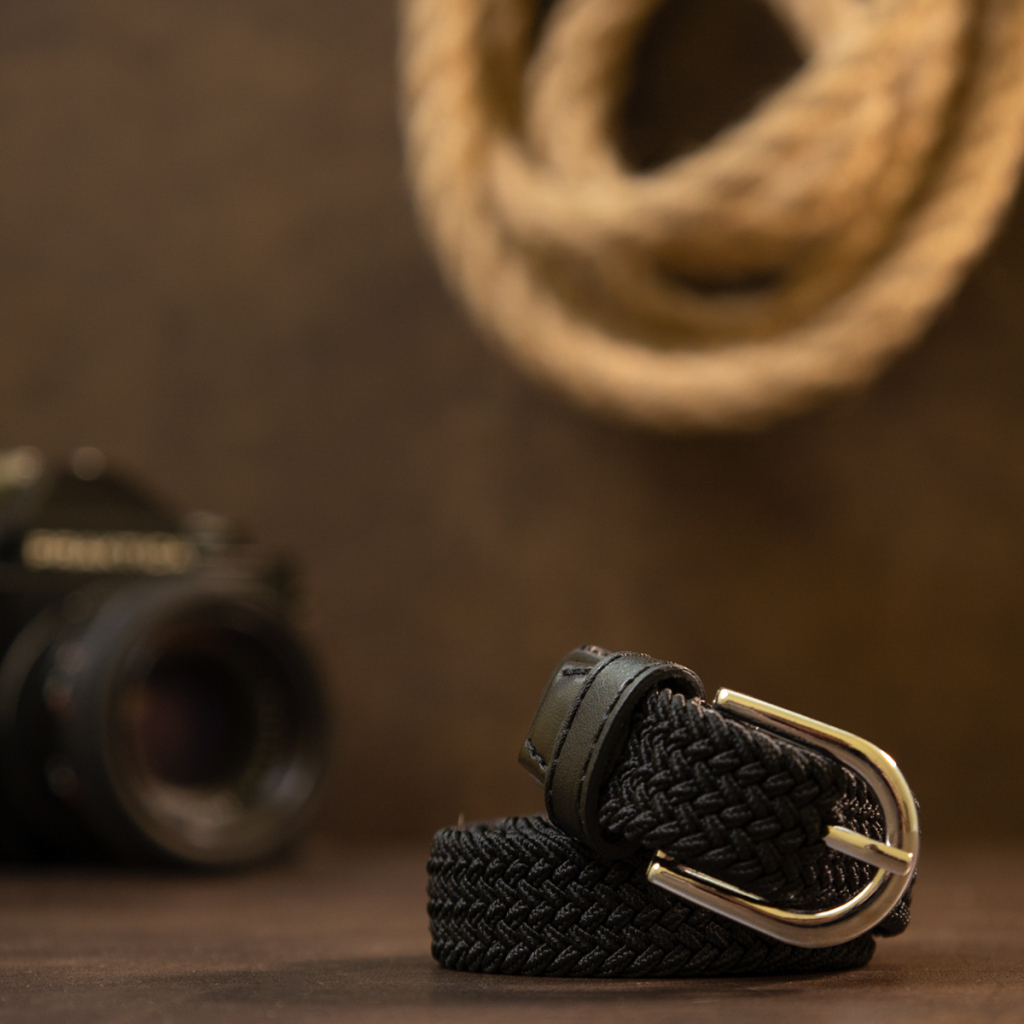 Ремінь Vintage Текстильний тонкий жіночий Чорний (20544) - зображення 7