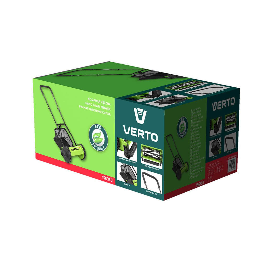 Газонокосарка Verto механічна, 30см. 16л, 12-45мм, 7кг (15G350) - picture 7