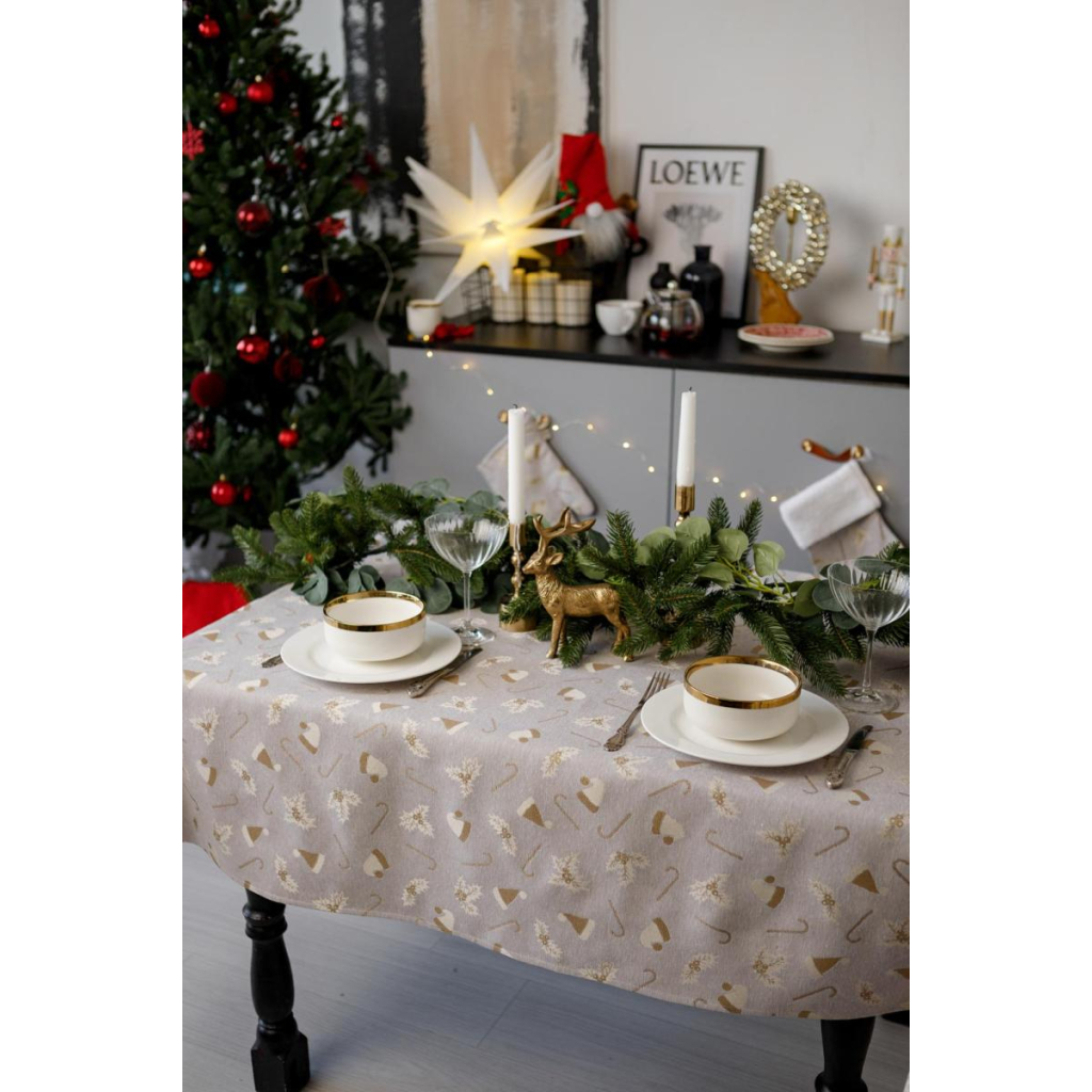 Скатертина Прованс Шапочки на бежевому 136х180 см (036551) - зображення 4