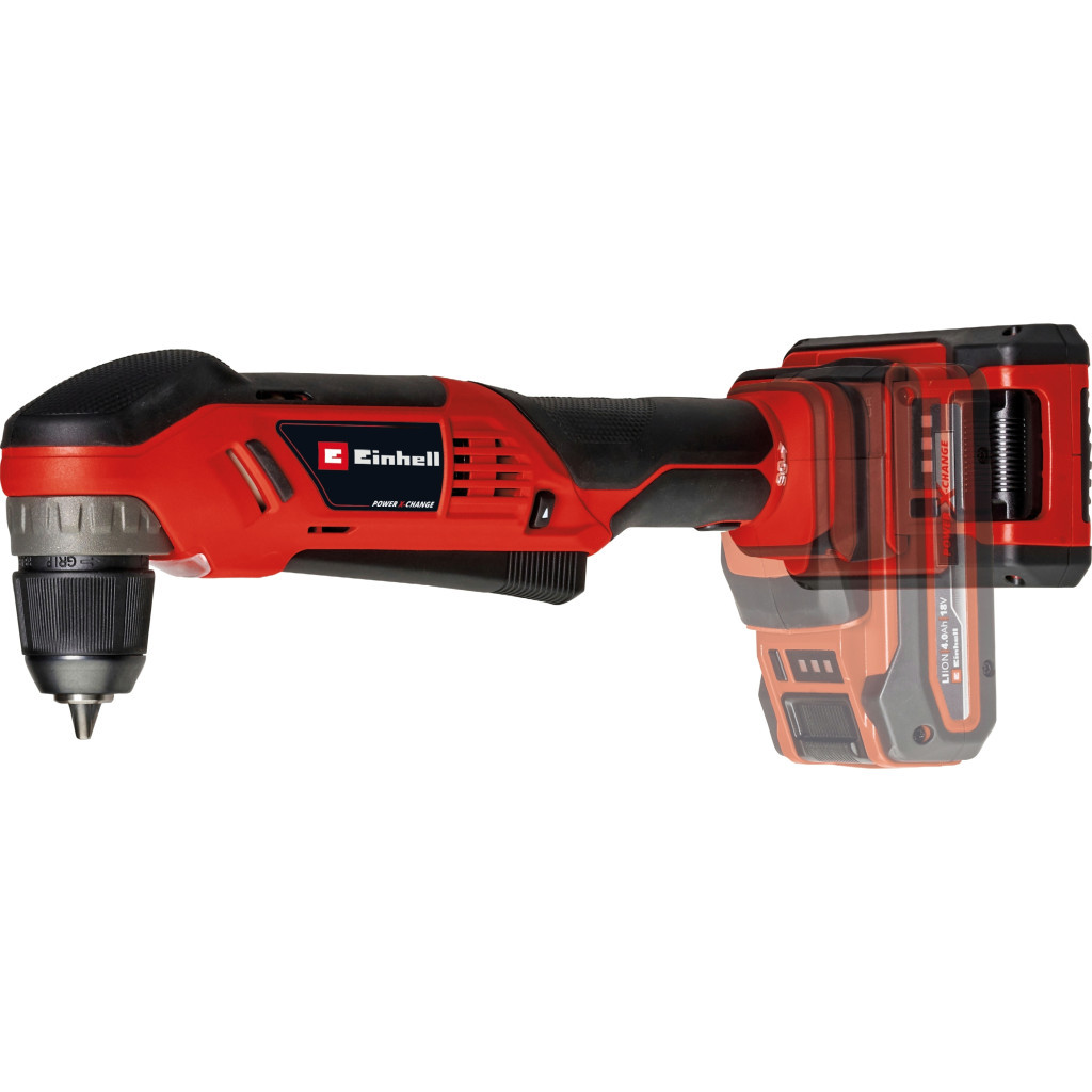 Дриль Einhell кутова TE-AD 18 Li - Solo PXC 18В, 1100 об/хв, 45Нм (без АКБ та ЗП) (4514290) - изображение 2