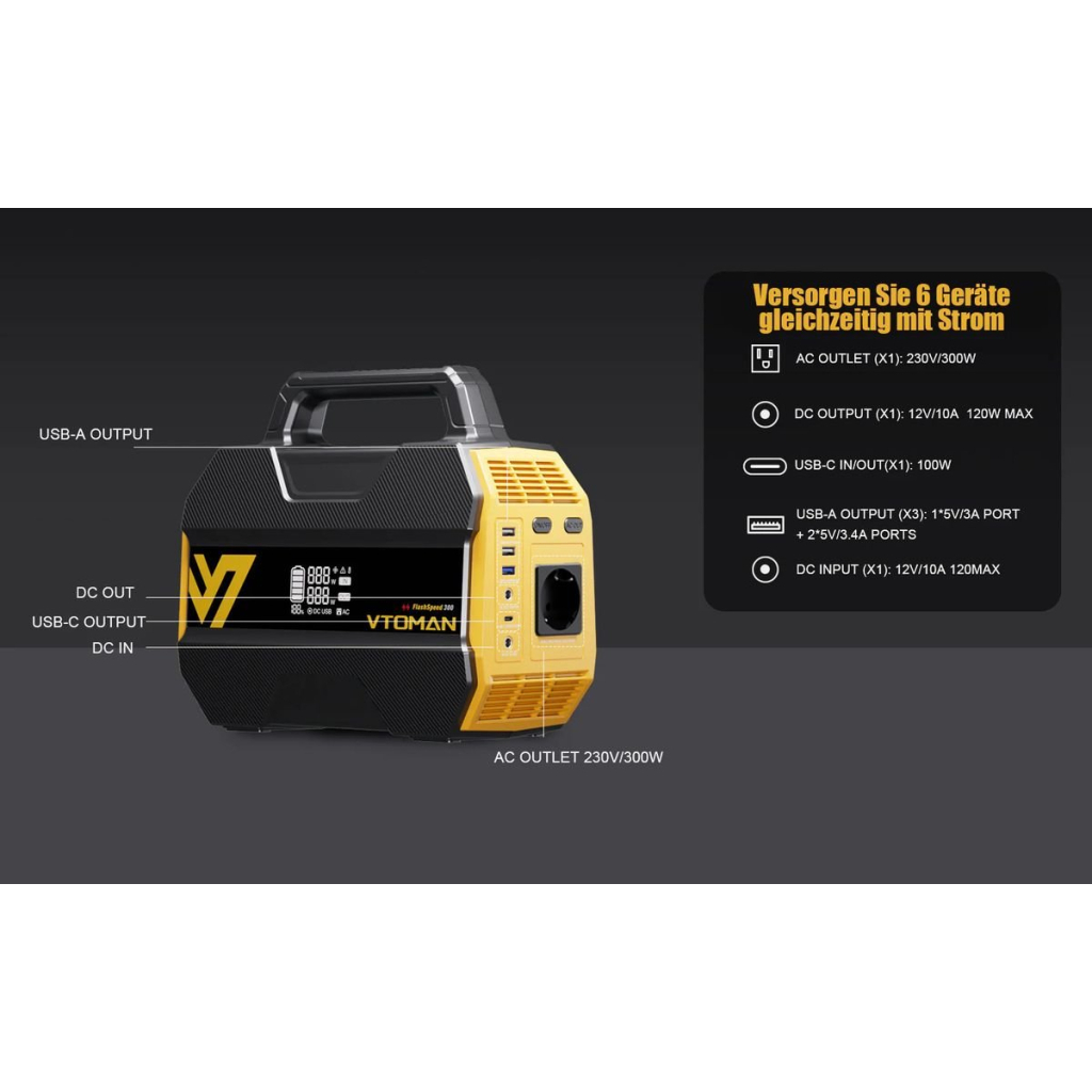 Зарядна станція Vtoman FlashSpeed 300 230Wh (FlashSpeed 300) - изображение 10