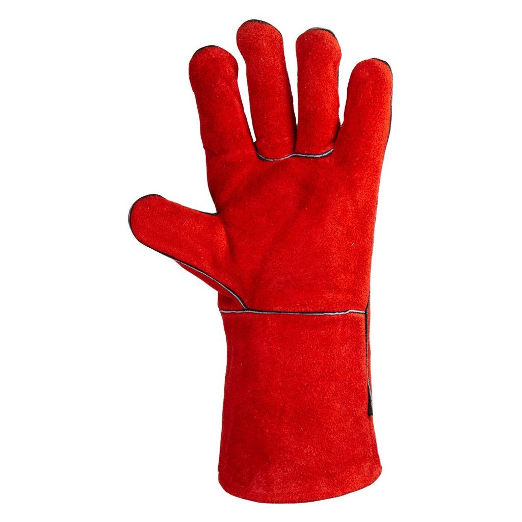 Захисні рукавички Sigma краги зварювальника р10.5, клас АВ, довжина 35см (червоні) (9449341) - зображення 3