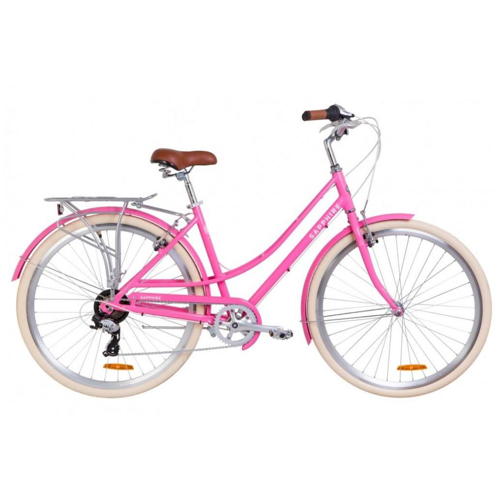 Велосипед Дорожник 28" SAPPHIRE Vbr рама-19" 2019 сакура з багажником (OPS-D-28-140) - зображення 1