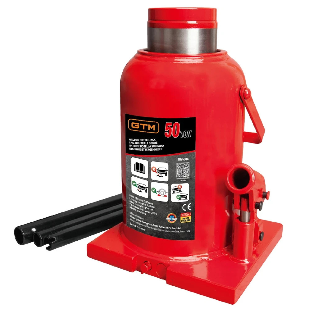 Домкрат GTM гідравлічний пляшковий 50т (280-450мм) (TH95004) - зображення 1