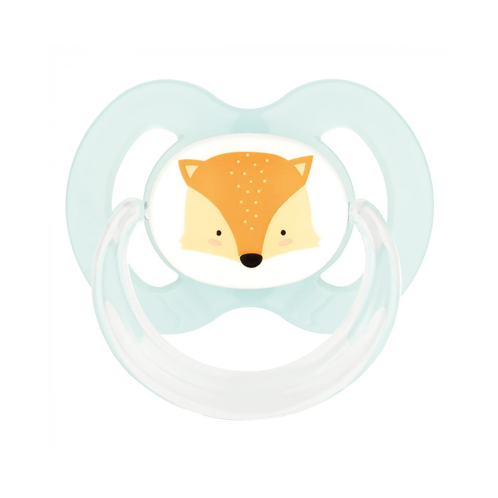 Пустушка Baby-Nova Forest Animals 6-18 міс. персикова/бирюзова 2 шт (3962321) - зображення 3