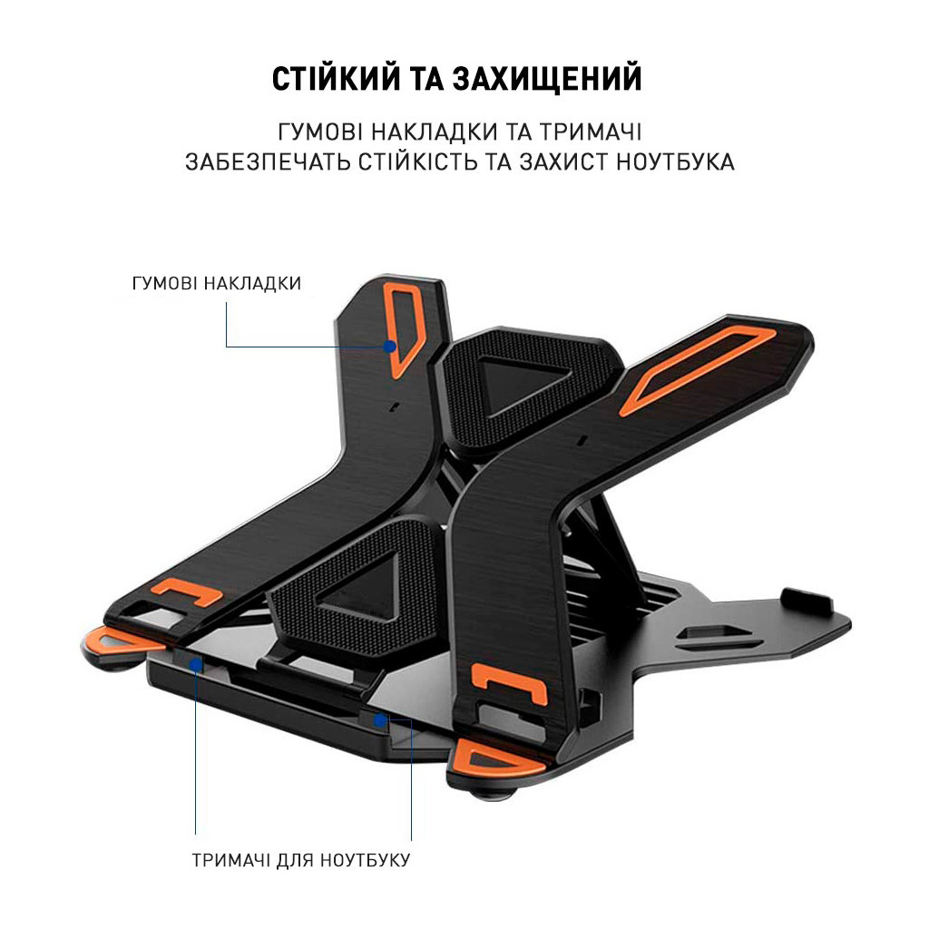 Підставка до ноутбука DYXON FIX 1 Black (DXNLSF1B) - зображення 10