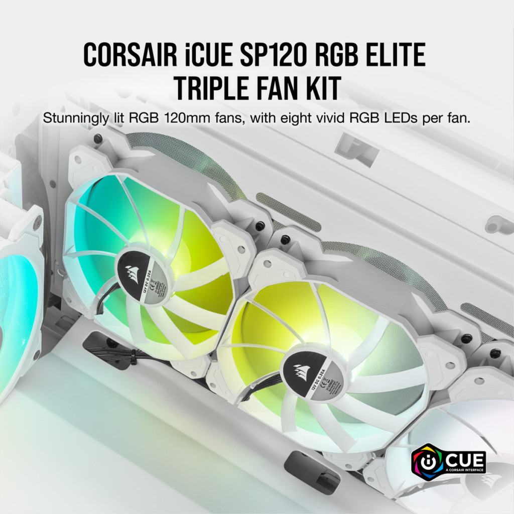 Кулер до корпусу Corsair SP120 RGB ELITE White (CO-9050137-WW) - зображення 10
