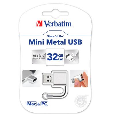 USB флеш накопичувач Verbatim 32GB Mini Metal USB 3.0 (49840) - зображення 5