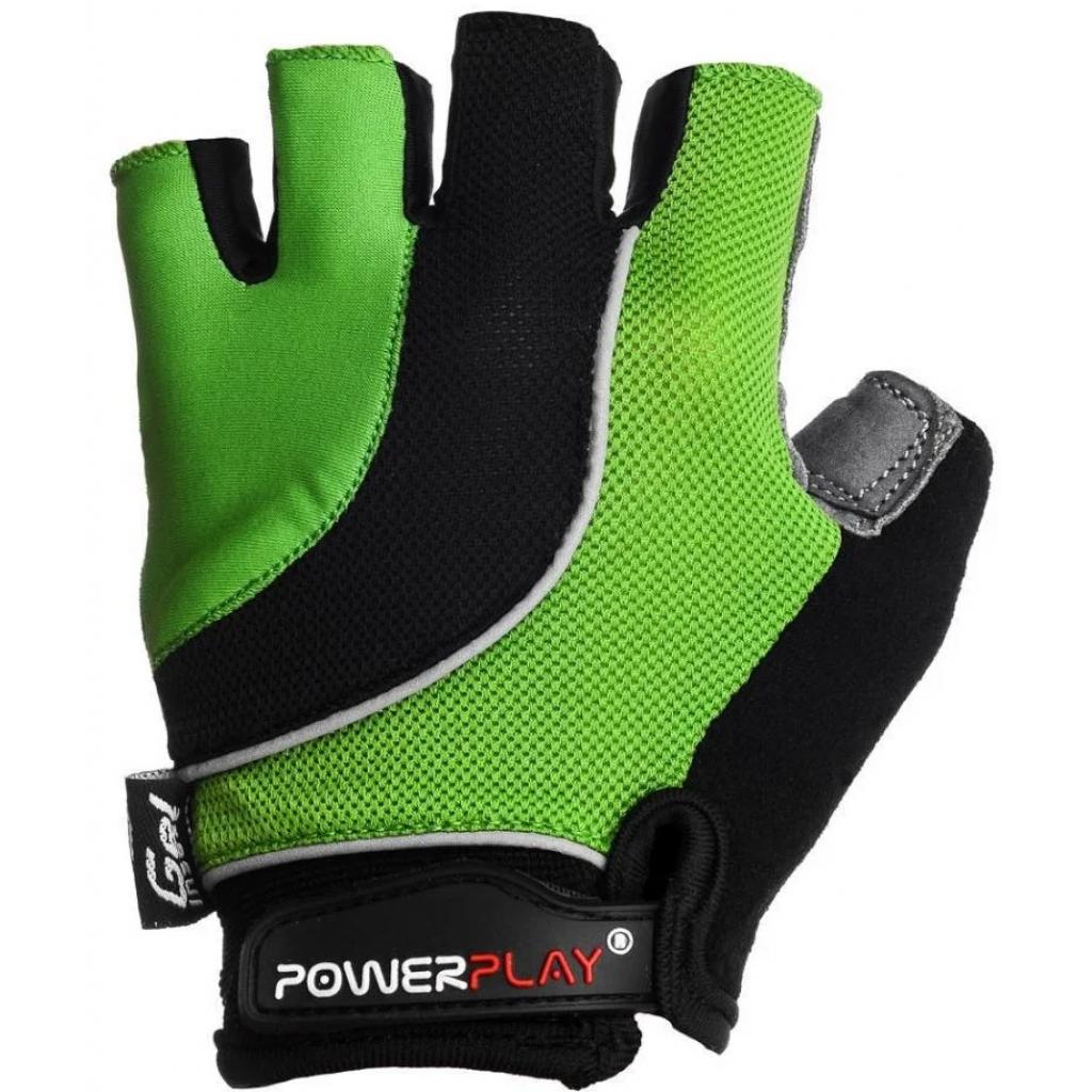 Велорукавиці PowerPlay 5037 Black/Green M (5037_M_Green) - зображення 2
