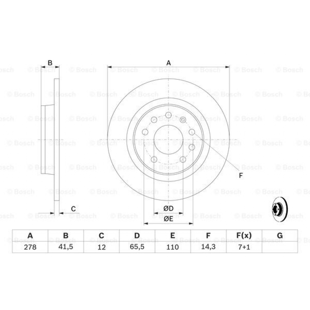 Гальмівний диск Bosch 0 986 479 106 - зображення 5