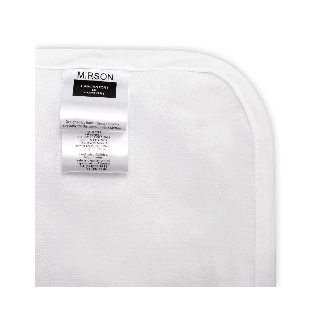 Наматрацник MirSon Terry Waterproof Aloe Vera 219 водонепроникний гумка по периметру 180x200 см (2200000327611) - зображення 4