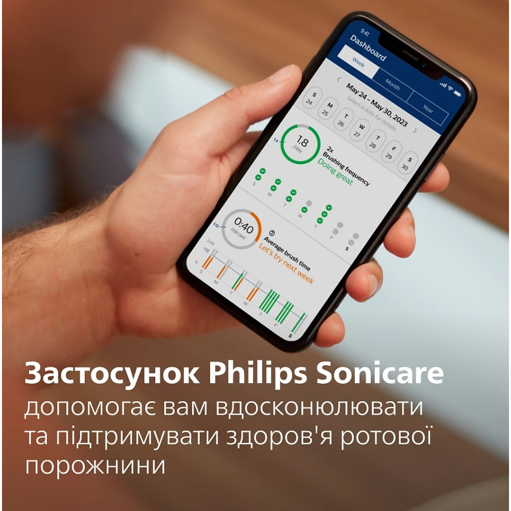 Електрична зубна щітка Philips HX7420/01 - зображення 9