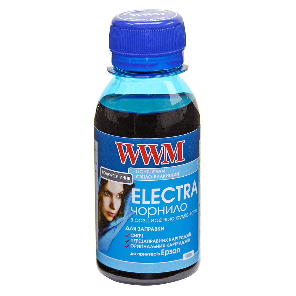Чорнило WWM EPSON UNIVERSAL ELECTRA 100ml Light Cyan (EU/LC-2) - зображення 1