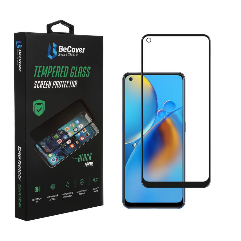 Скло захисне BeCover Oppo A74 4G Black (706656) - зображення 1
