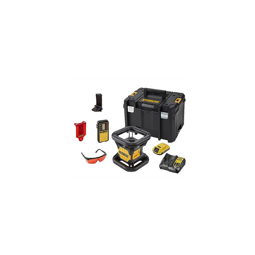 Лазерний нівелір DeWALT ротаційний, 18В XR Li-Ion, червоний промінь, 4.5 кг, 2Ah, ЗУ, кейс (DCE074D1R) - изображение 4